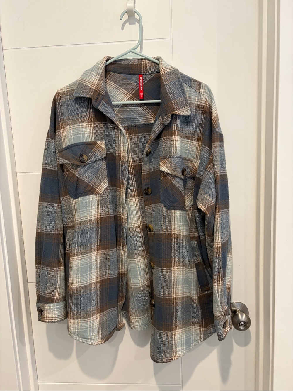 Union Bay Women’s Shirt Jacket—Blue and Brown Plaid